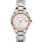 Burberry Ladies Watch Check Stamped Two Tone 34mm BU9105