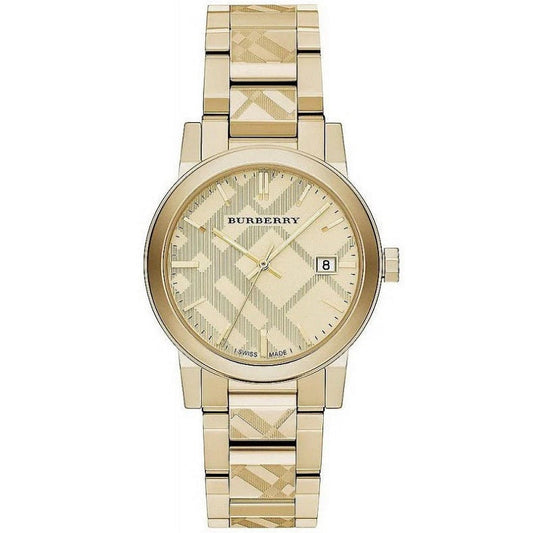 Burberry BU9038 The City Unisex Gold & Champagne Watch