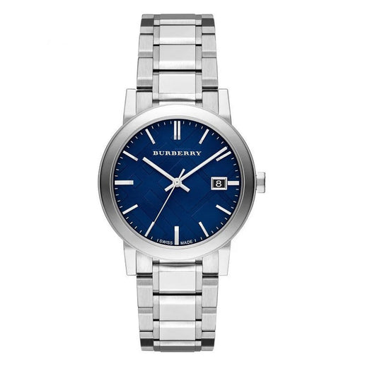 Burberry BU9031 The City Unisex Silver & Blue Watch