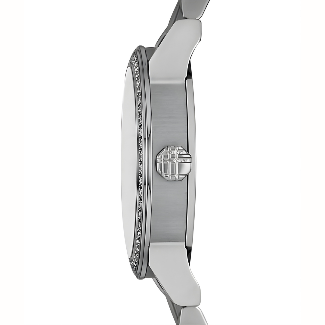 Montre Burberry BU9220 The City pour femme, 26mm, argent et diamants