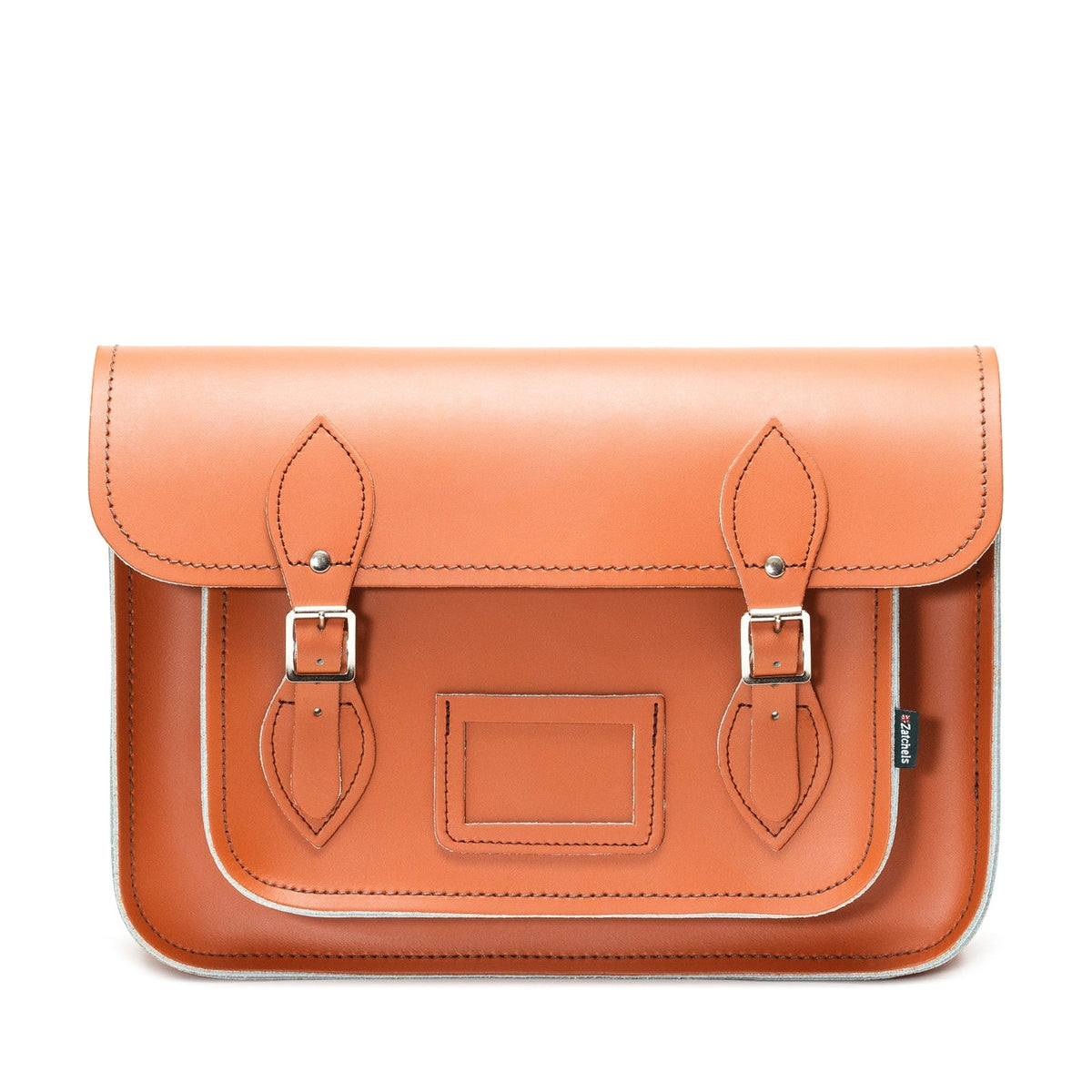 Handmade Leather Satchel - Burnt Orange
