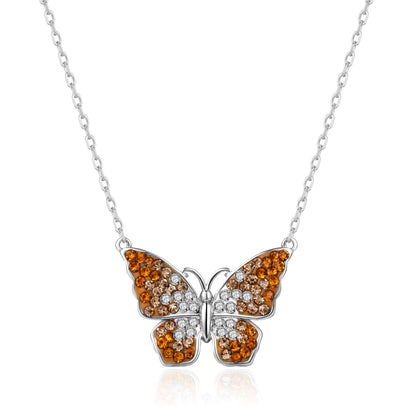 Butterfly Necklace with Zircondia® Crystals