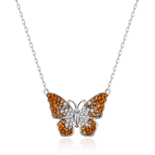 Butterfly Necklace with Zircondia® Crystals