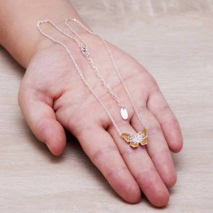 Butterfly Necklace with Zircondia® Crystals