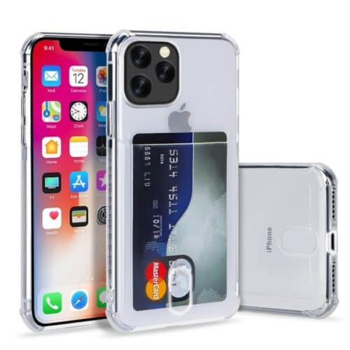 Soft TPU Clear Case With Card Slot - For iPhone 11 Pro Max