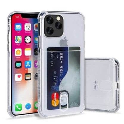 Soft TPU Clear Case With Card Slot - For iPhone 11 Pro Max