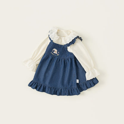 Children's Denim Skirt Suit