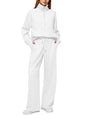Women's Half-Zip Sweatshirt & Wide Leg Pants Set