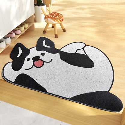 Entrance Door Mat Stain-resistant Cartoon Bear Dust Removal Doormat PVC Coil Mat Can Be Cut