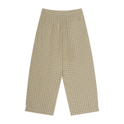 Unisex Plaid Wide Leg Pants 130GSM