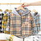 Long Sleeve Plaid Base Coat Top