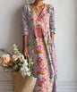 Lady's Linen Long-sleeved Dress