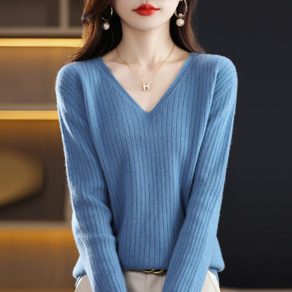 Women's Knitwear V-neck Pullover