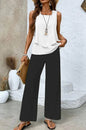 Womens Sleeveless Vest And Pants suits