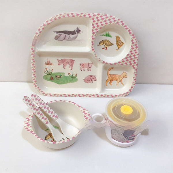 Bamboo Compartment Dinner Plate set