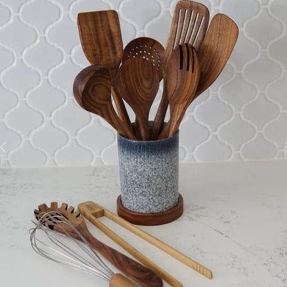 Teak Wood Spatula 10pcs set