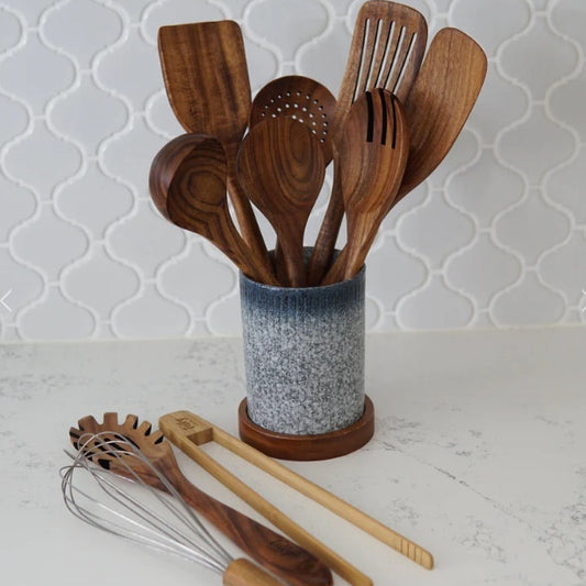 Teak Wood Spatula 10pcs set