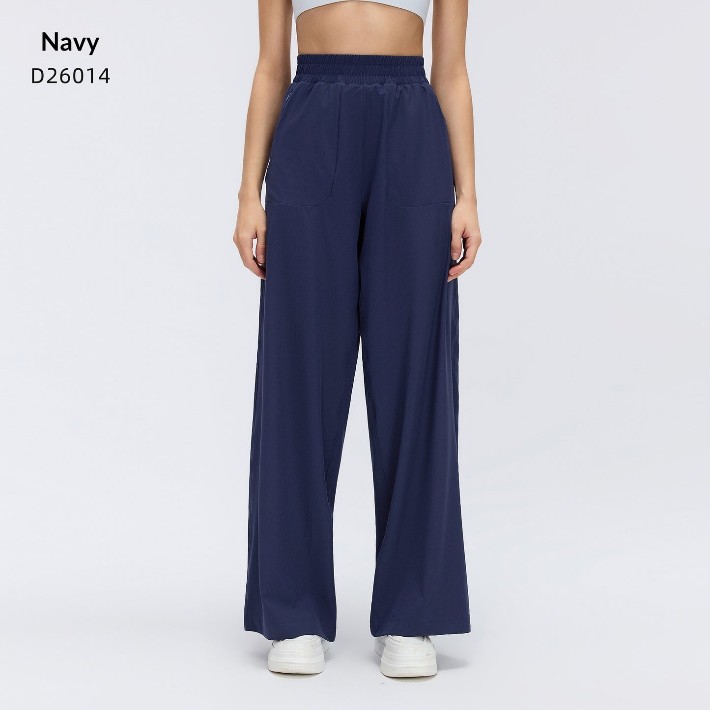 Drawstring Casual Wide-leg Pants