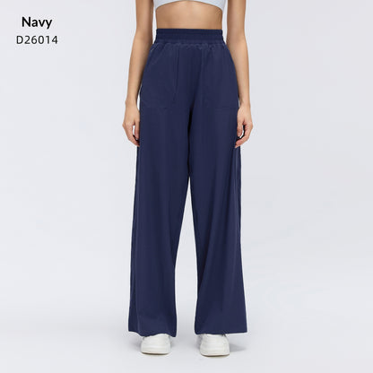 Drawstring Casual Wide-leg Pants