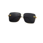 ZXRCYYL Fashion Square Glasses with Bee Detail, Metal Frame, Gradient AC Lens, Unisex Eyewear