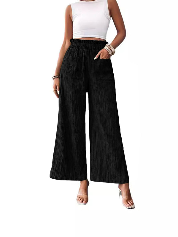 Casual Loose-fitting Wide-leg Trousers