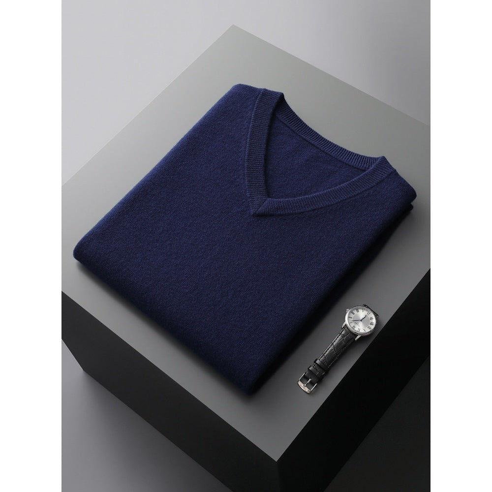 V-Neck Sleeveless Knitted Wool Sweater