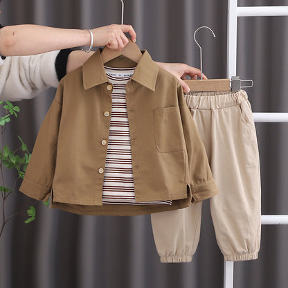 Boys Long Sleeve Three-piece Suit