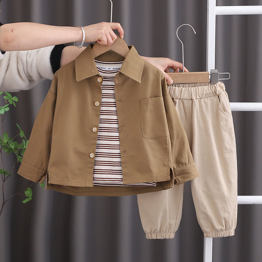 Boys Long Sleeve Three-piece Suit