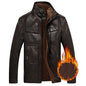 Middle Aged Men Fashion PU Jacket
