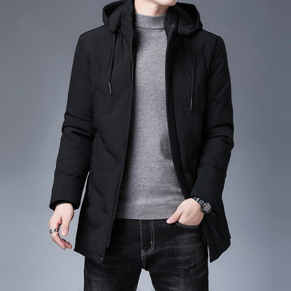 Mid-length warm cotton jacket