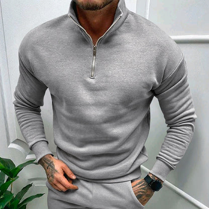 Men's Fleece-lined Long Sleeve sweatshirt