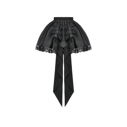 Dark In Love Beatrix Goth Satin Ruffled Overskirt
