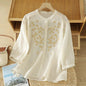 Women's Loose Stand-Collar Half-Sleeve Shirt