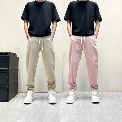 Men's Slim-Fit Straight Cut Casual Pants