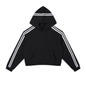 Contrast Side Stripe Cropped Hoodie 340GSM