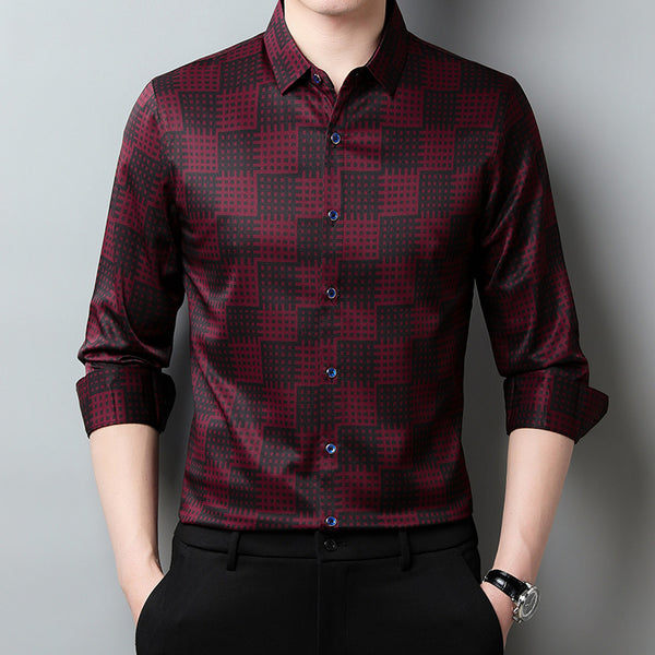 Men's Lapel Long Shirt