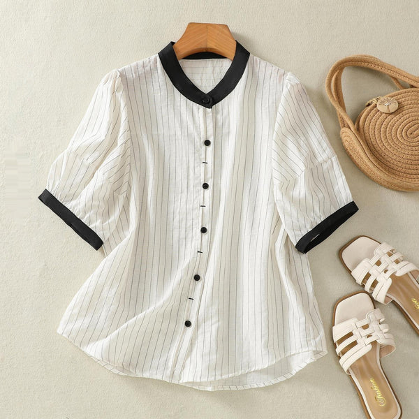 Puff-Sleeve Summer Blouse