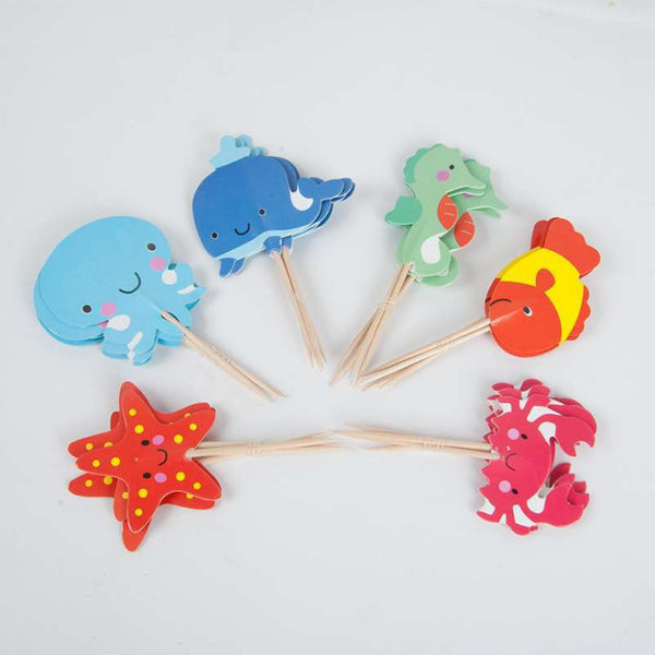 Marine 24pc Baking Birthday Cake Decoration