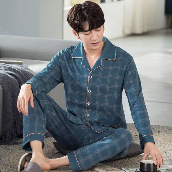 Ensemble de pyjama ample printemps et automne pour hommes