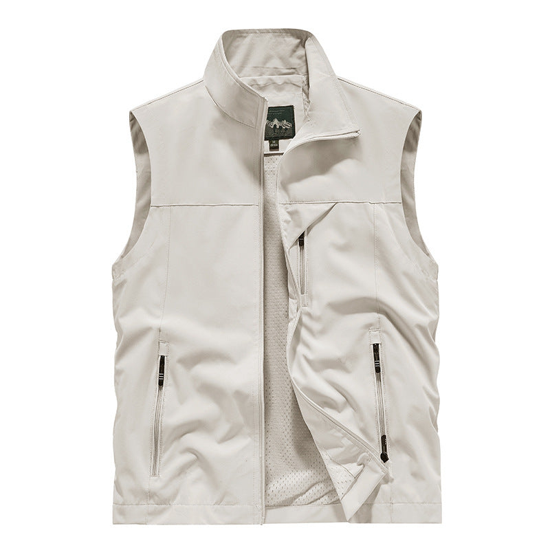 Mens Casual Stand CollarVest