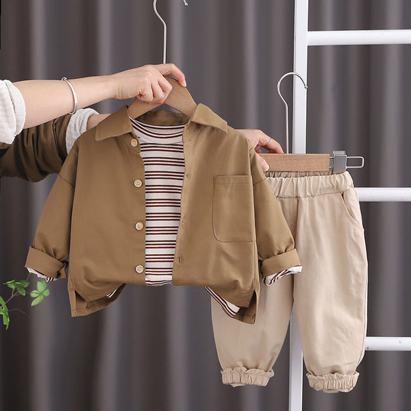 Boys Long Sleeve Three-piece Suit