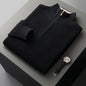 Mens Cashmere Thickened Half-high Collar Zipper Pullover Sweater