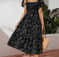 Women’s Halter Ruffle Print Dress
