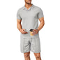 Waffle V-neck Polo Shirt Suit