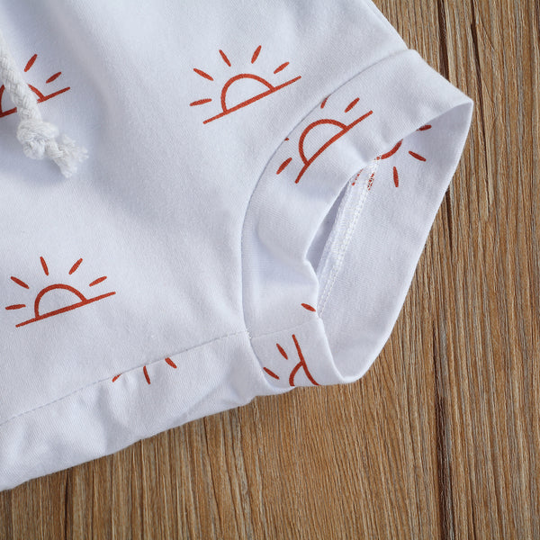 Kids Sun Print T-Shirt & Shorts Set