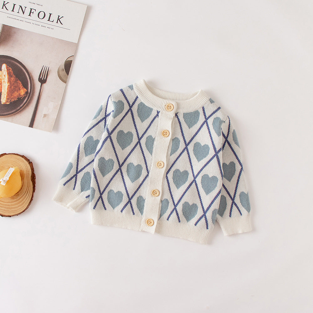 Jacquard Knit Baby Romper