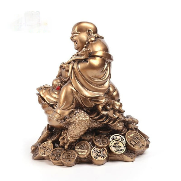 Copper Buddha and Toad Ornament