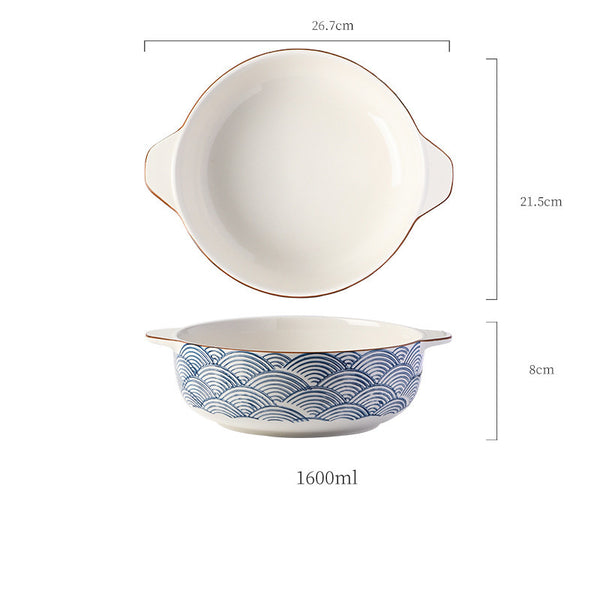Ceramic Binaural Baked Rice Bowl