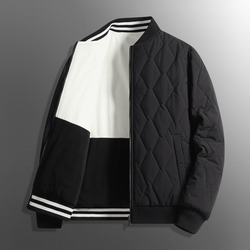 Reversible Cotton Coat Baseball Collar Jacket