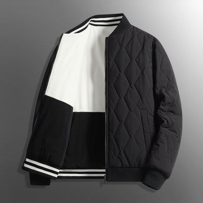 Reversible Cotton Coat Baseball Collar Jacket